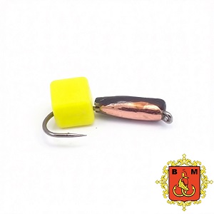 М/в "Гвоздик с желтым кубиком" м/к 2мм ~0,4г. (10шт.) Арт.138-10