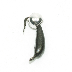 М/в "Микроб с латунным шариком Metallic Silver" 2мм ~0,35г. (10шт.) Арт.647