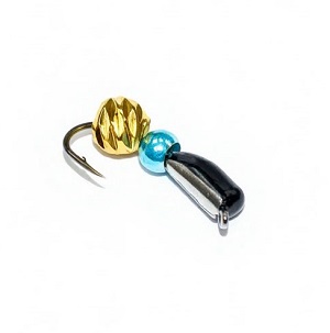 М/в "Гвоздик Тандем (яйца) metallic light blue/зефир золото" с/к 3мм ~0,8г. (10шт.) Арт.646